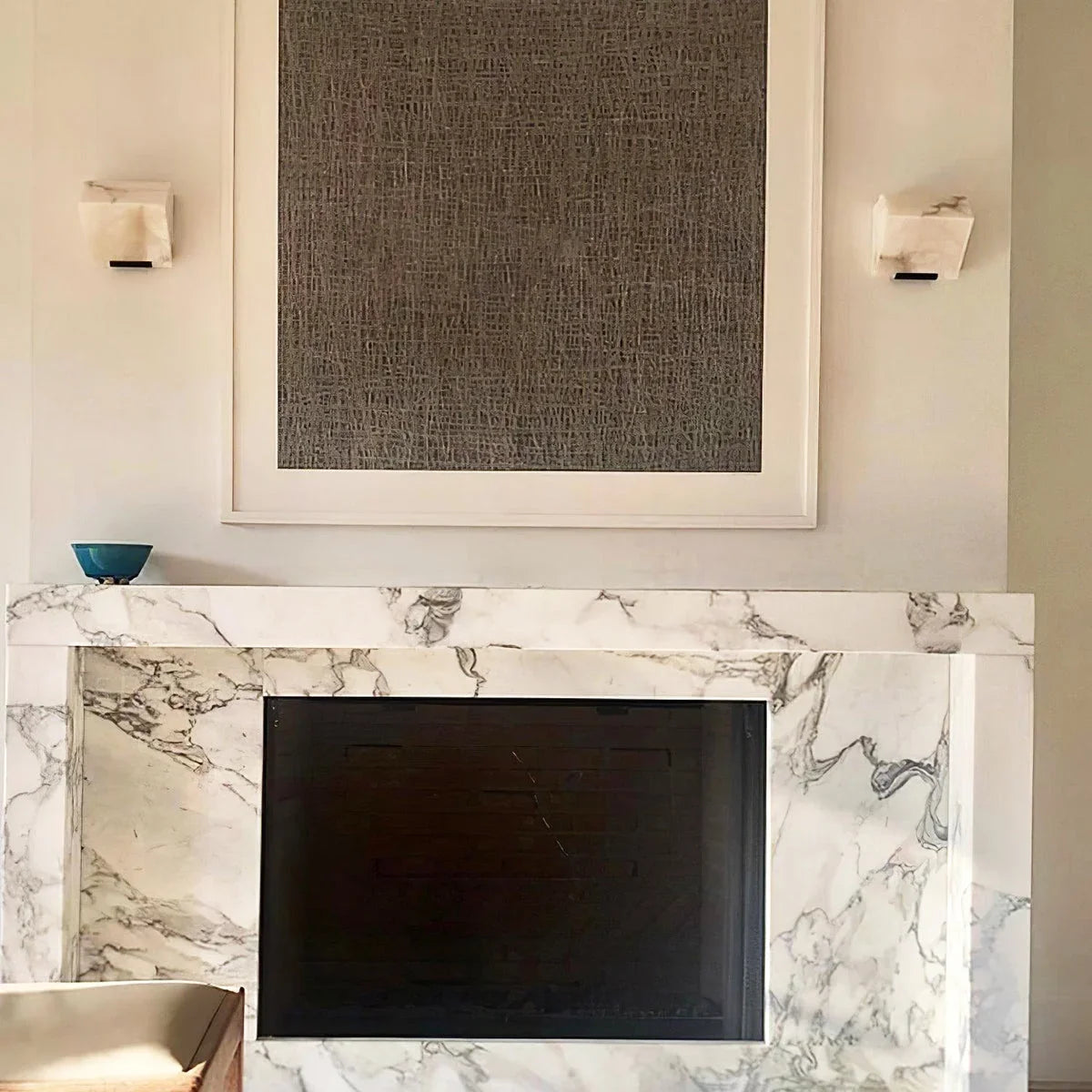 Alabaster Block Wall Sconce | Stacked Solid-stone 1/2/3-tier Modern Hallway & Living Room Casalolalights Luxury Lamps