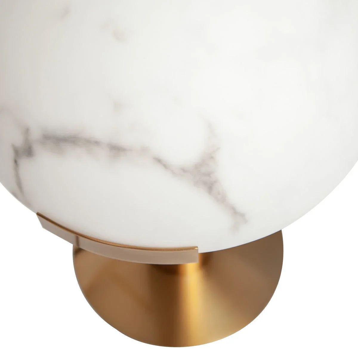 Brass & Marble Dome Table Lamp 50cm | Modern Sculptural Lighting for Bedroom Living Room Casalolalights Luxury Lamps