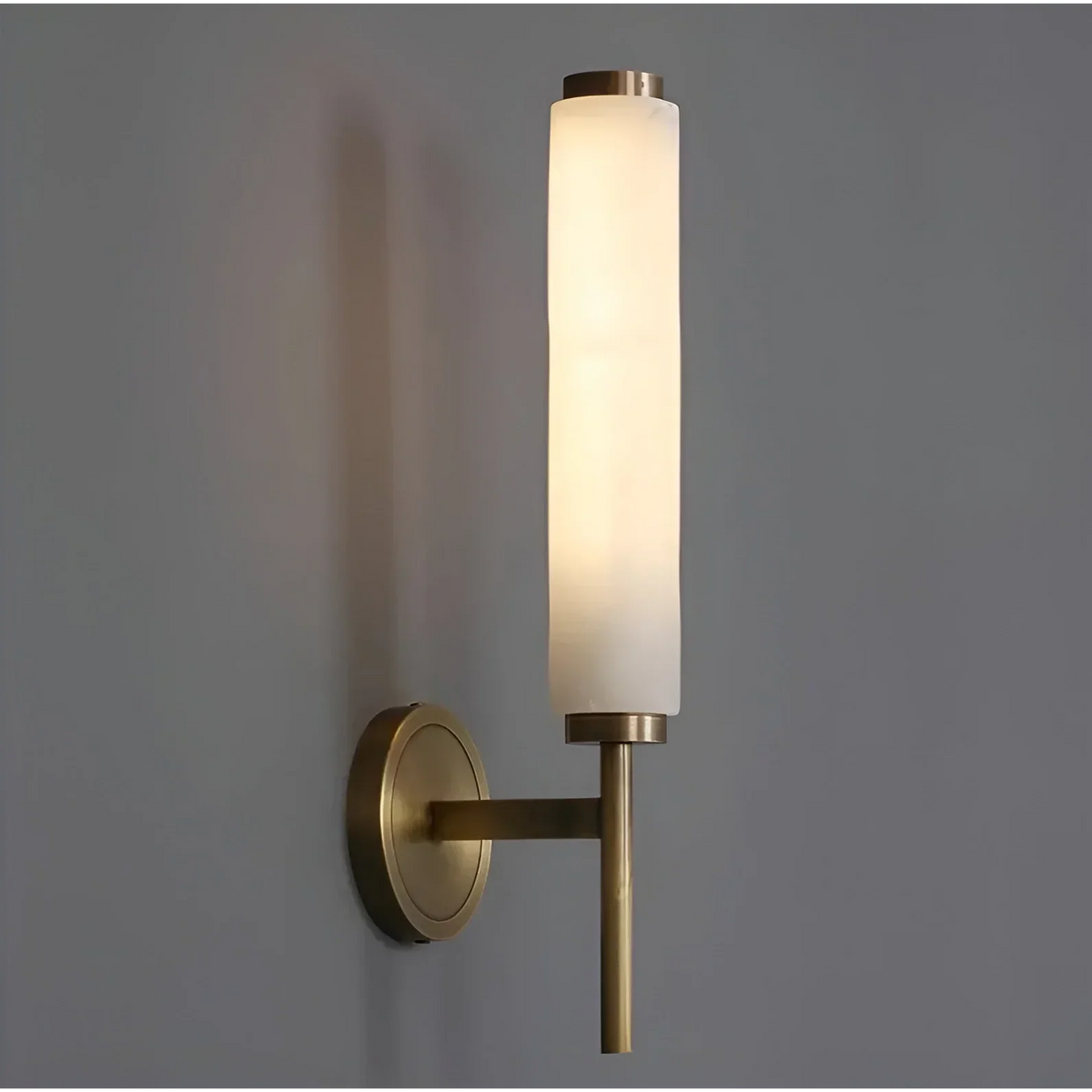 Genuine Alabaster Up & Down Wall Sconce Brass | 1 or 2 Heads E12/e14 Bedside Foyer Light Casalola Lights Luxury Lamps