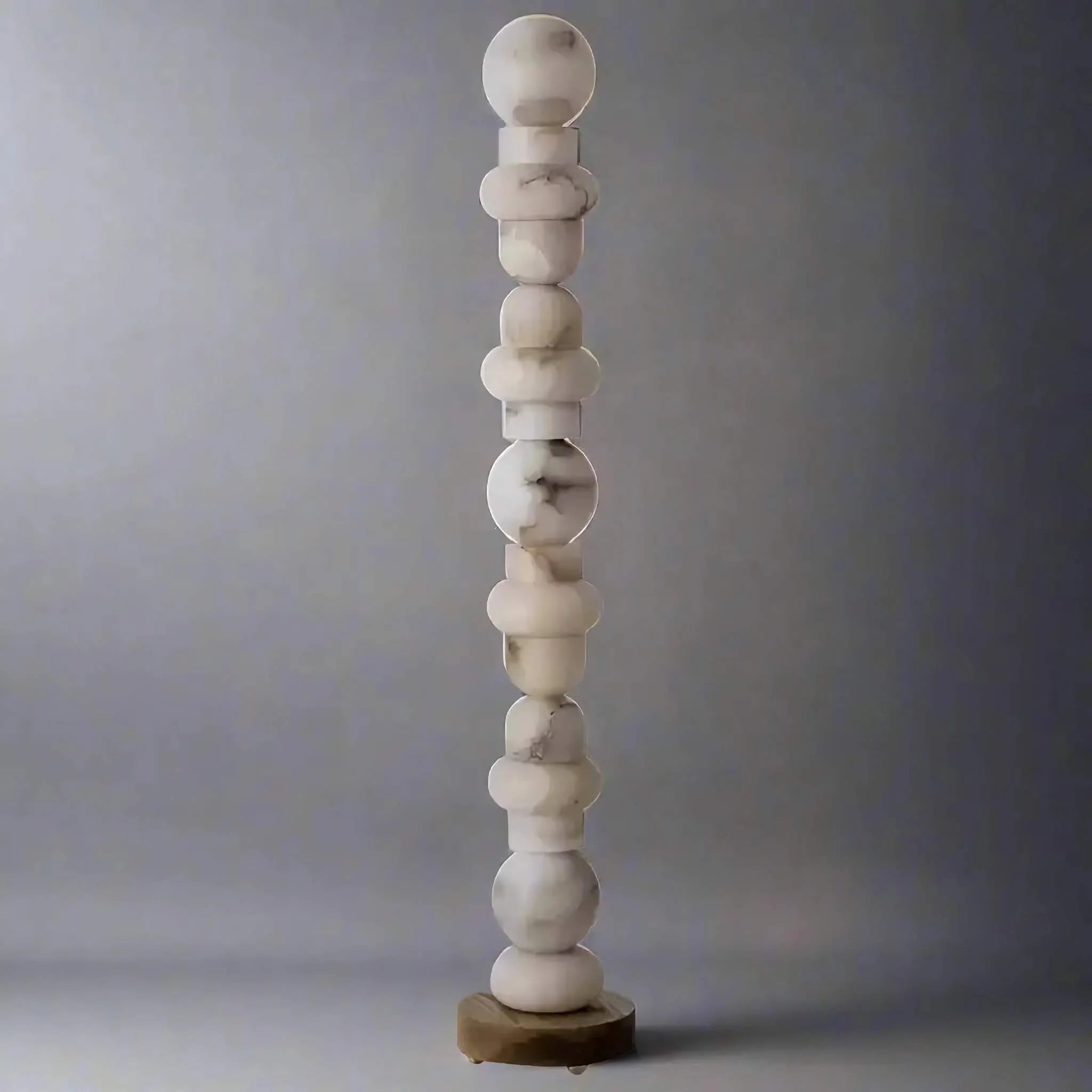 Totem Alabaster Floor Lamp | Real Luxury Marble for High End Interiors