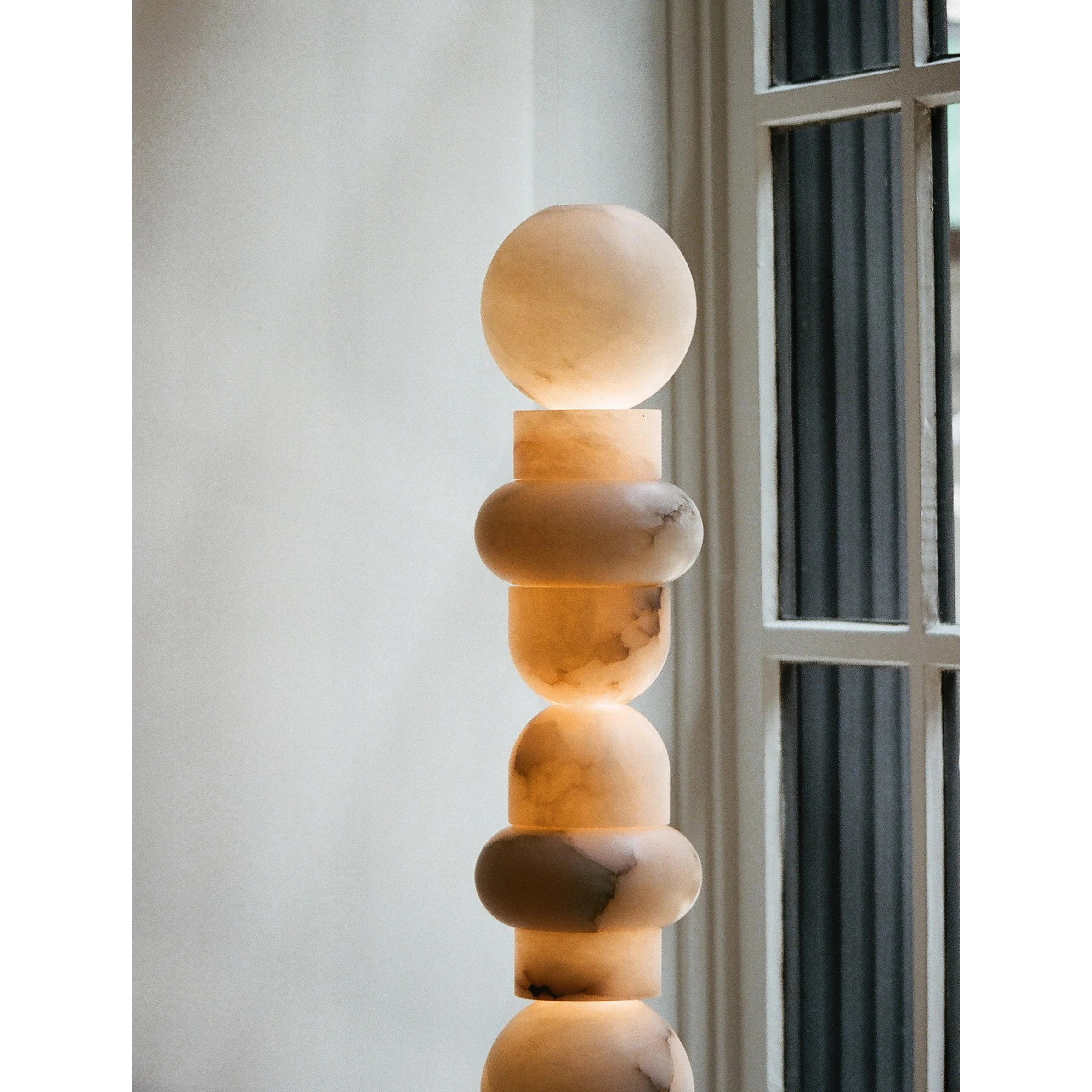 Totem Alabaster Floor Lamp | Real Luxury Marble for High End Interiors