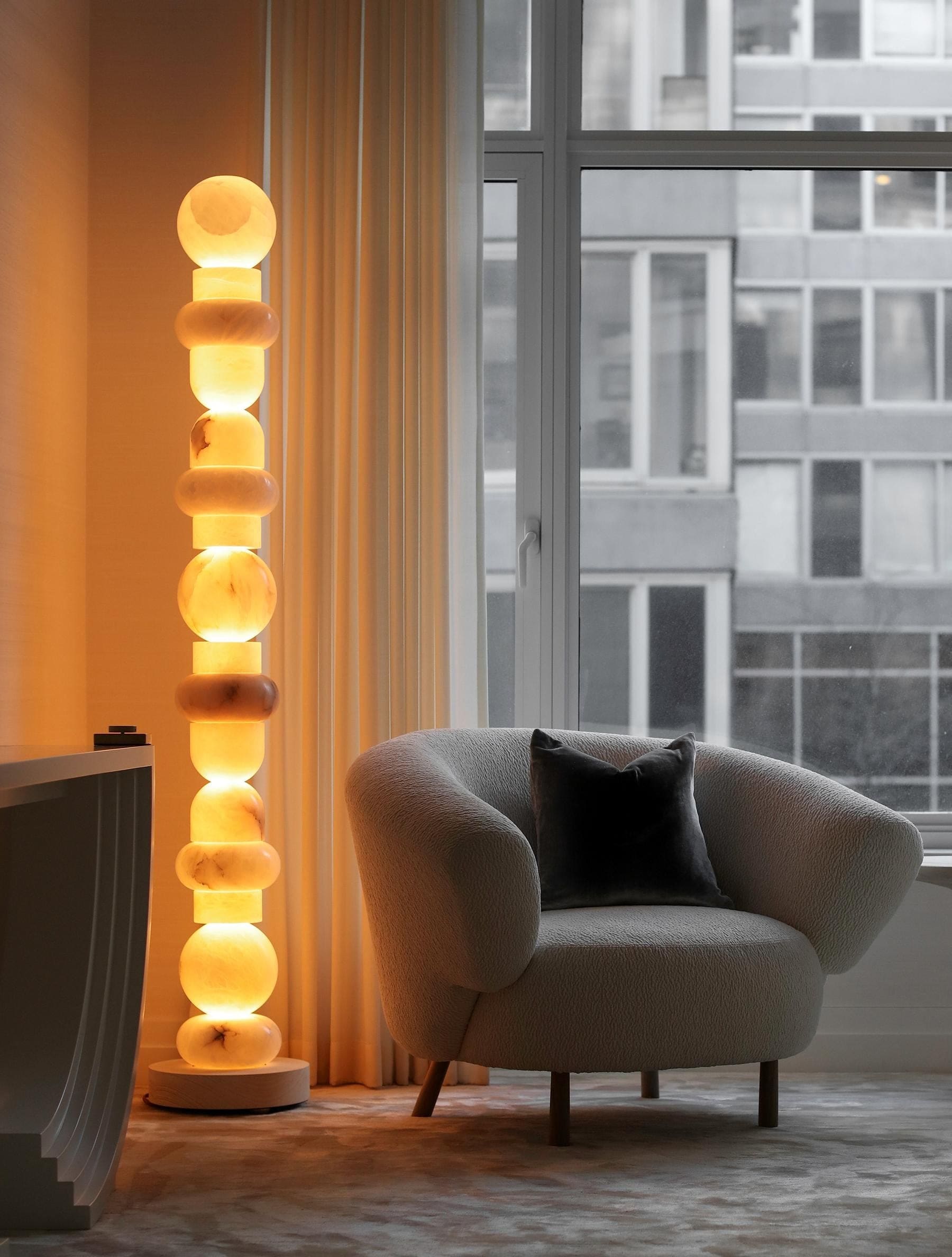 Totem Alabaster Floor Lamp | Real Luxury Marble for High-end Interiors - Lamps