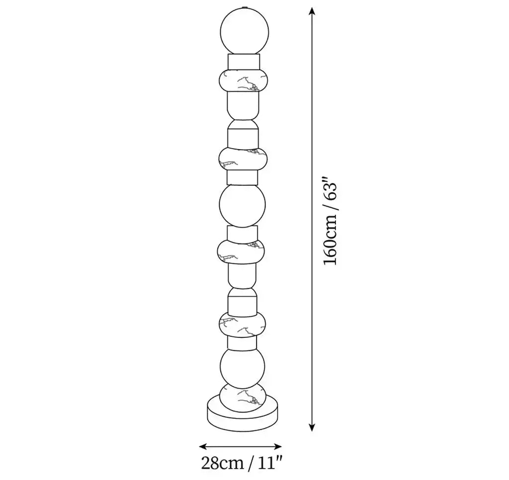 Totem Alabaster Floor Lamp | Real Luxury Marble for High-end Interiors - Lamps