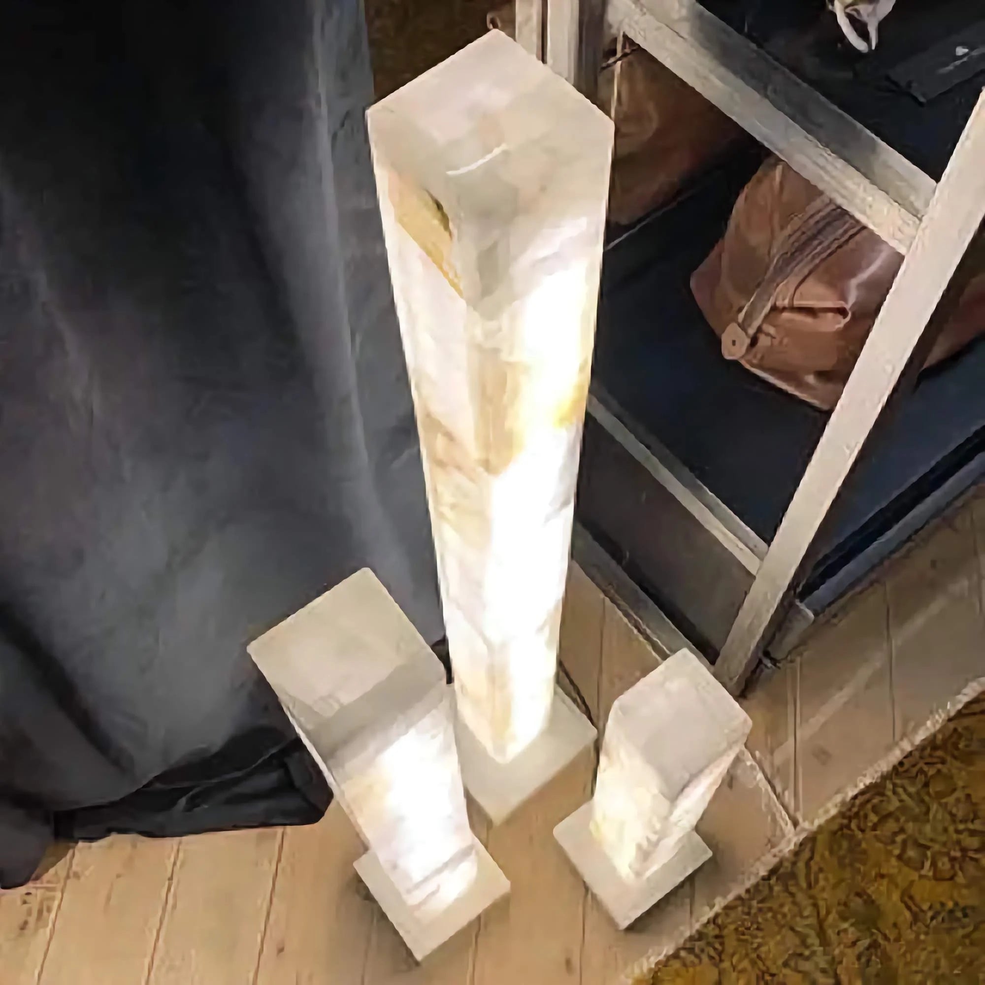 Alabaster Floor Lamp – Column Sculptural Stone for Living Room Modern Designer Casalolalights Luxury Lamps Interior