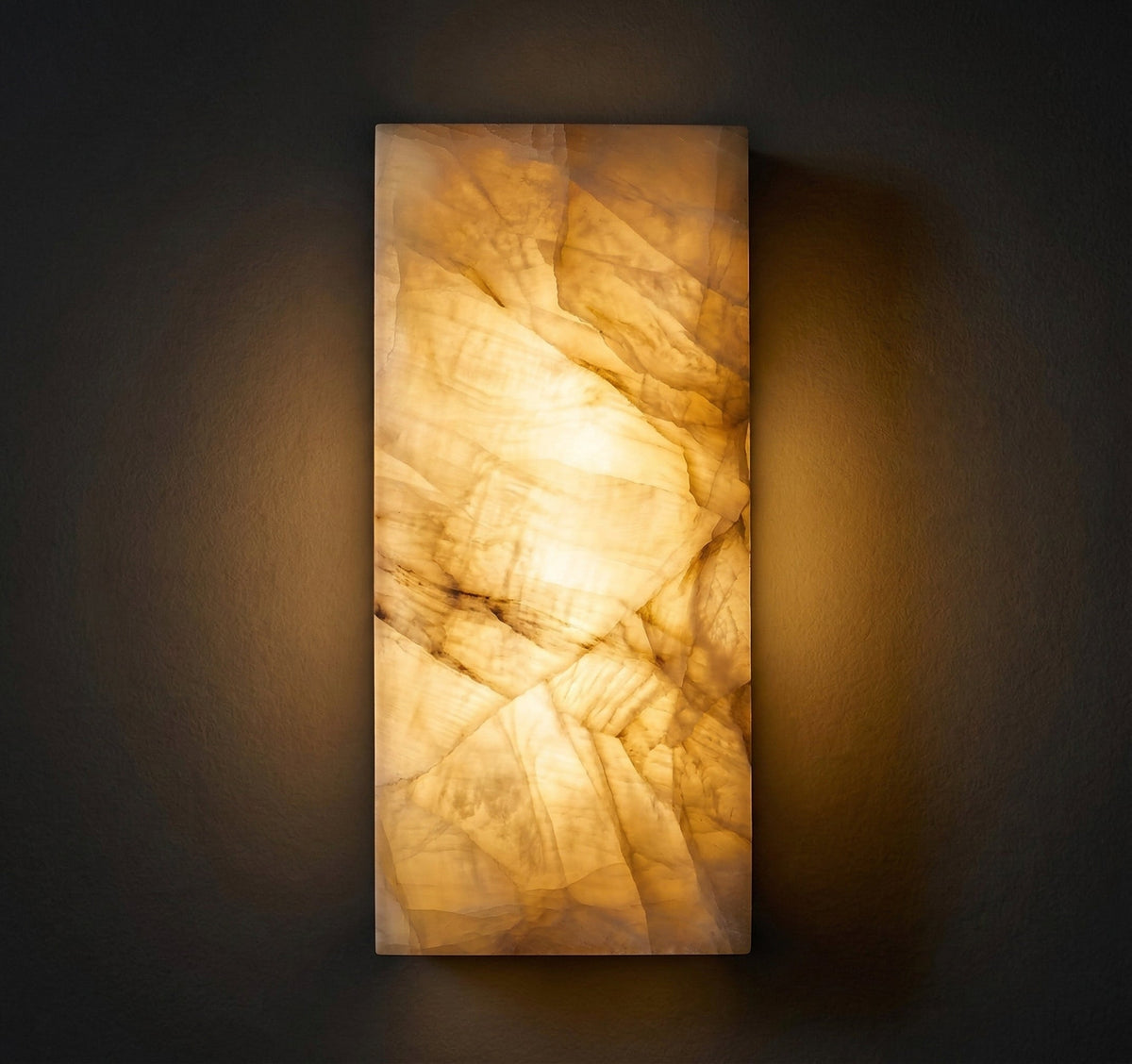 Genuine Alabaster Column Wall Sconce Ip65 | Shower Covered Outdoor Light 2 Sizes 2700k Casalola Lights Luxury Lamps