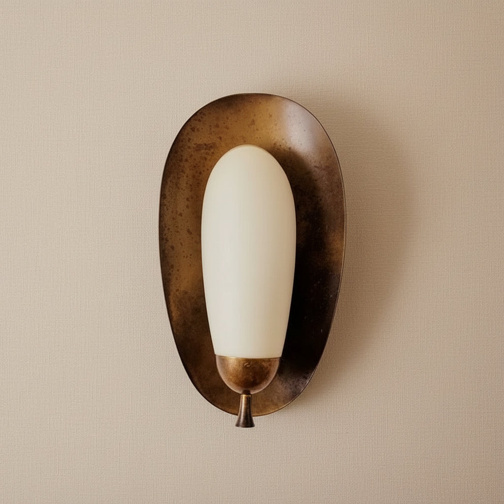 Alabaster and Copper Wall Sconce – Casalola Vertical Stone Column Light for Bedroom & Hallway Casalolalights Luxury