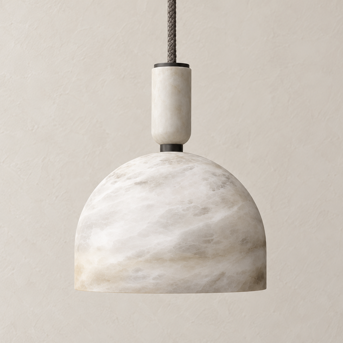 Alabaster Dome Pendant Light