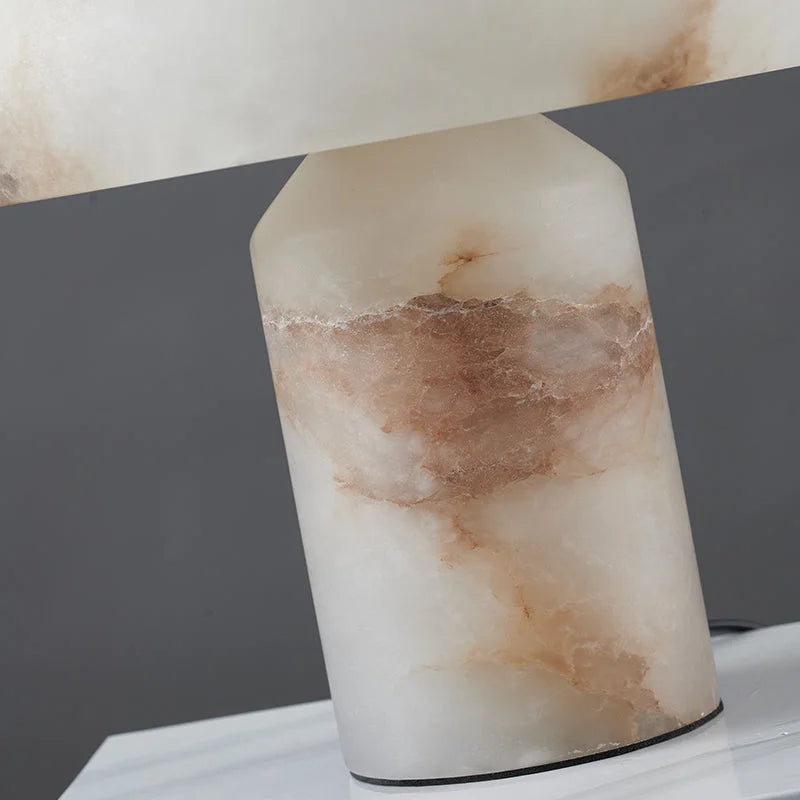 Alabaster Dome Table Lamp | Sculptural Designer Accent Light