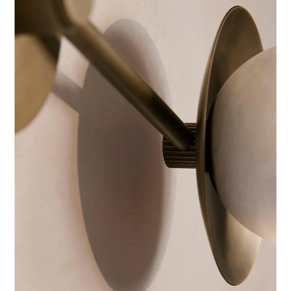 Double Alabaster Globe & Copper Wall Sconce | Twin Stone-globe Modern Minimalist Bath Bedroom Casalolalights Luxury