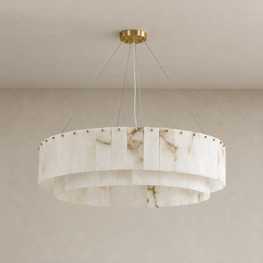 Drum Alabaster Chandelier
