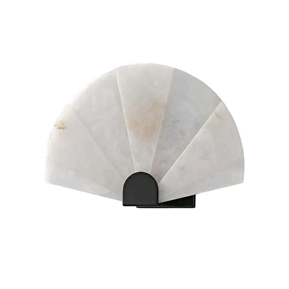 Genuine Alabaster Fan Wall Sconce | Console Light Bedside Pair Hallway E12 or E14 Bulb Casalola Lights Luxury Lamps