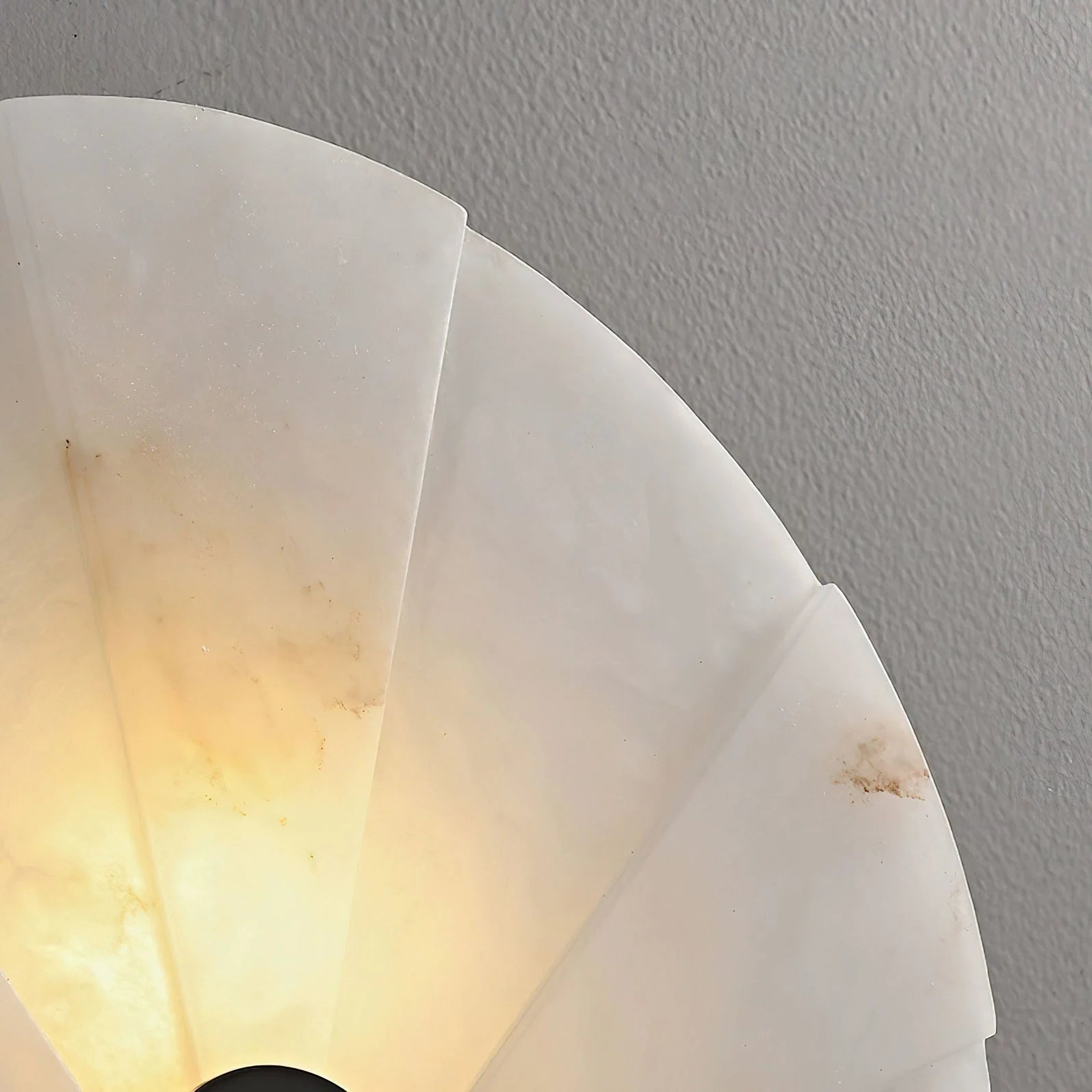 Alabaster Wall Sconce | Fan Textured Marble Lamps for Hallway Living Room Bedroom | High-end Interiors Lighting