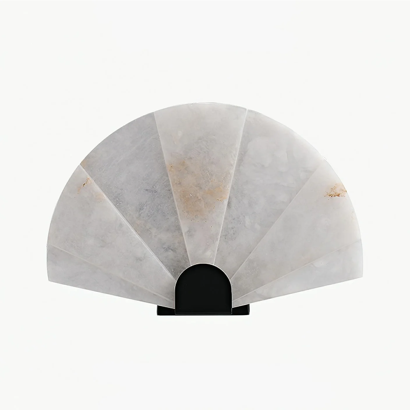 Alabaster Wall Sconce | Fan Textured Marble Lamps for Hallway Living Room Bedroom | High-end Interiors Lighting