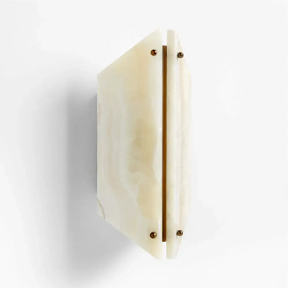 Hand-crafted Alabaster Marble Wall Sconce – Onyx Light for Modern Minimalist Interiors - Sconces