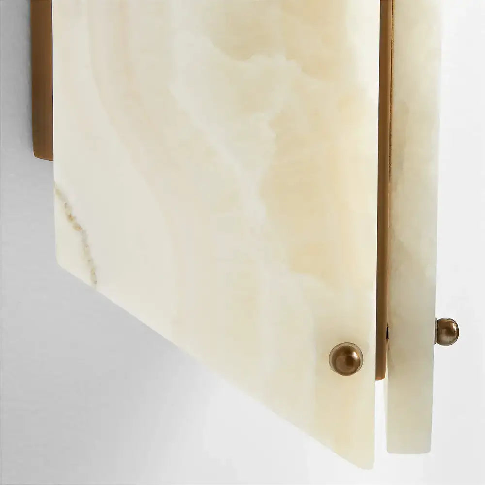 Hand-crafted Alabaster Marble Wall Sconce – Onyx Light for Modern Minimalist Interiors - Sconces