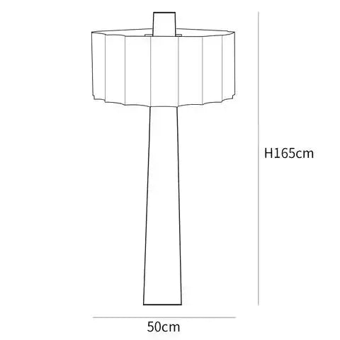 Luxury Floor Lamp for Living Room - Marble Lampshade & Black Iron Base - Lamps