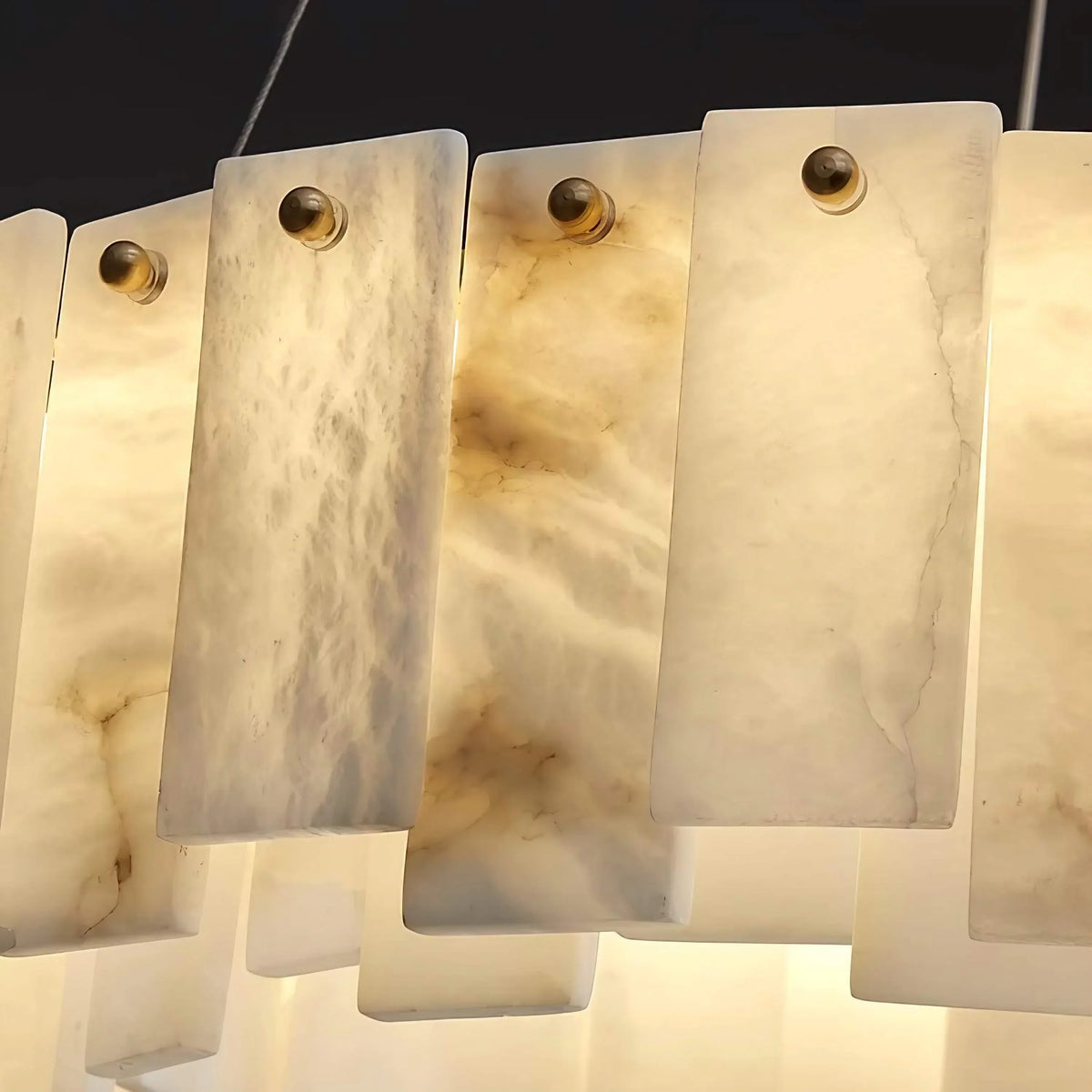 Alabaster Ring Chandelier for Dining Room | Brass Frame 18 24 31 or 39 Inch Wide 5.5 Profile Casalola Lights Luxury
