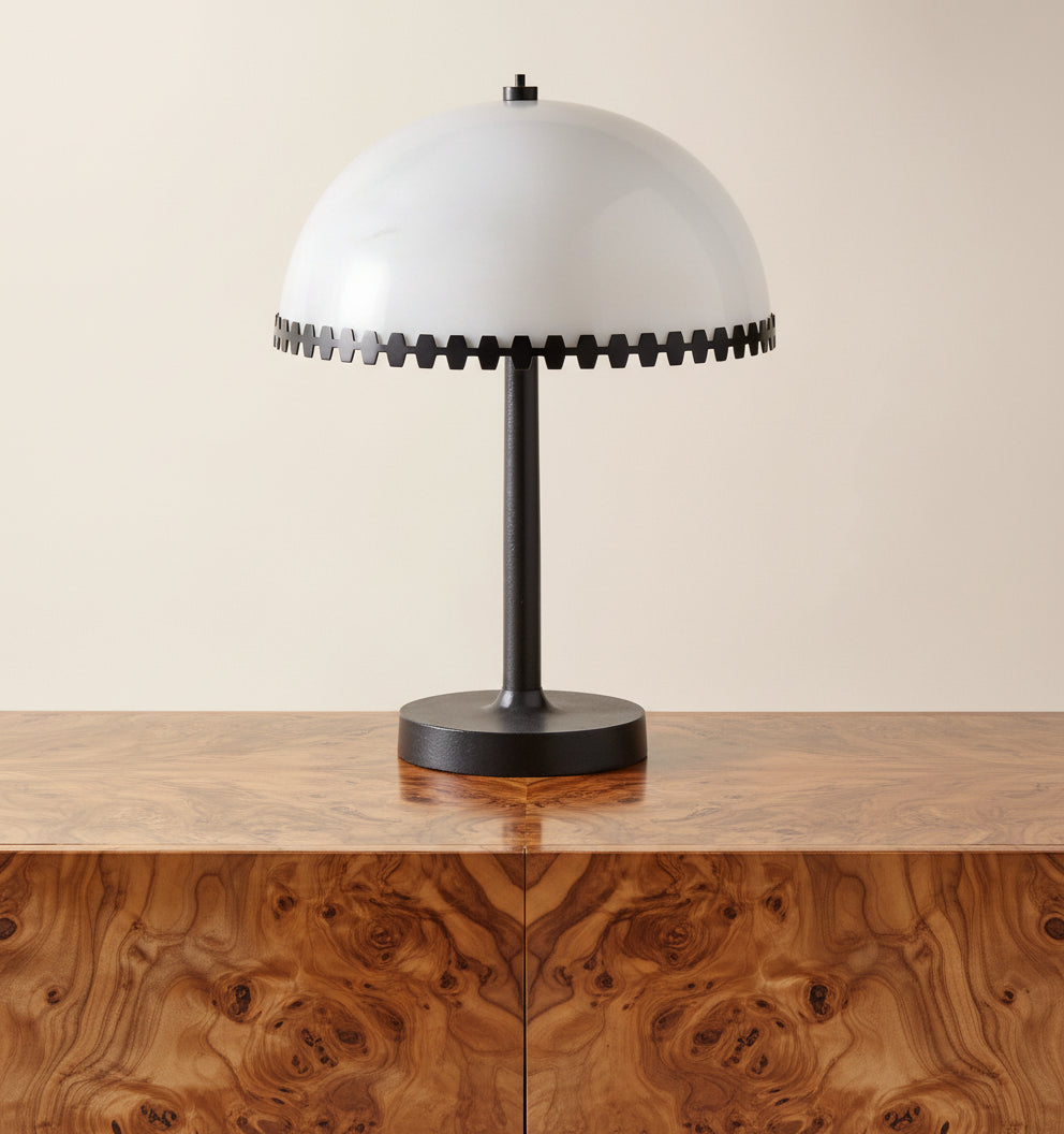 Alabaster Table Lamp for Bedside and Console | Blackened Steel Trim Japandi 43 Cm Casalola Lights Luxury Lamps Interior