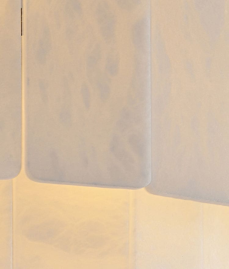 Alabaster Wall Sconce – Layered Stone Panels & Ambient Glow - Sconces