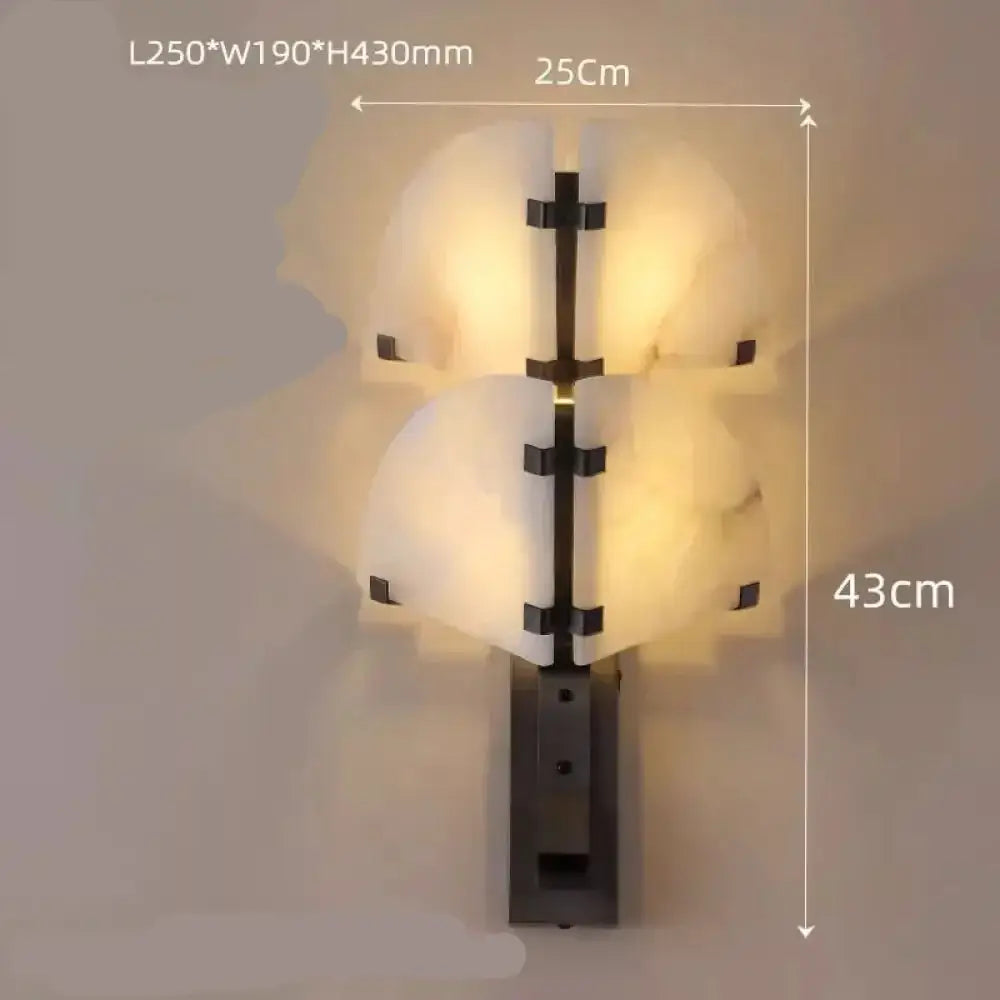 Alabaster Half-dome Wall Sconce | Italian Bedside Accent Light - Sconces