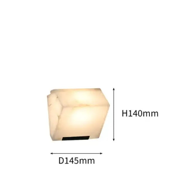 Cubist Alabaster Wall Sconce | Vintage French Accent Lighting - Sconces