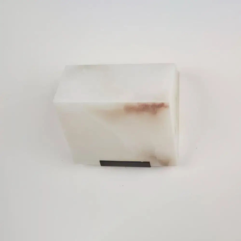 Cubist Alabaster Wall Sconce | Vintage French Accent Lighting - Sconces