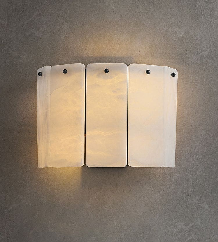 Luxury Alabaster & Copper Wall Sconce – Modern Handcrafted Light for Elegant Interiors - Sconces