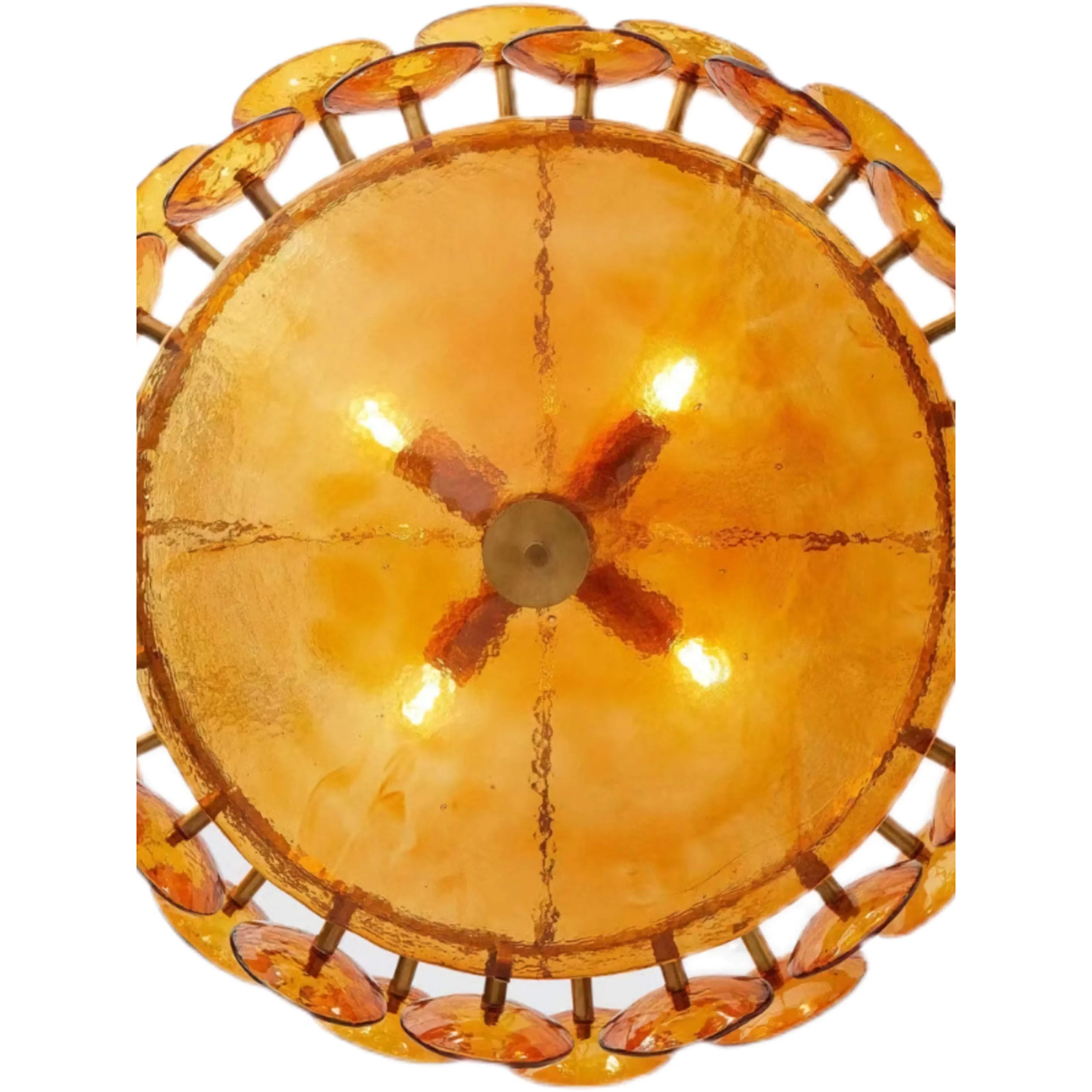 Atelier Crafted Amber Murano Glass Chandelier | Statement Lighting