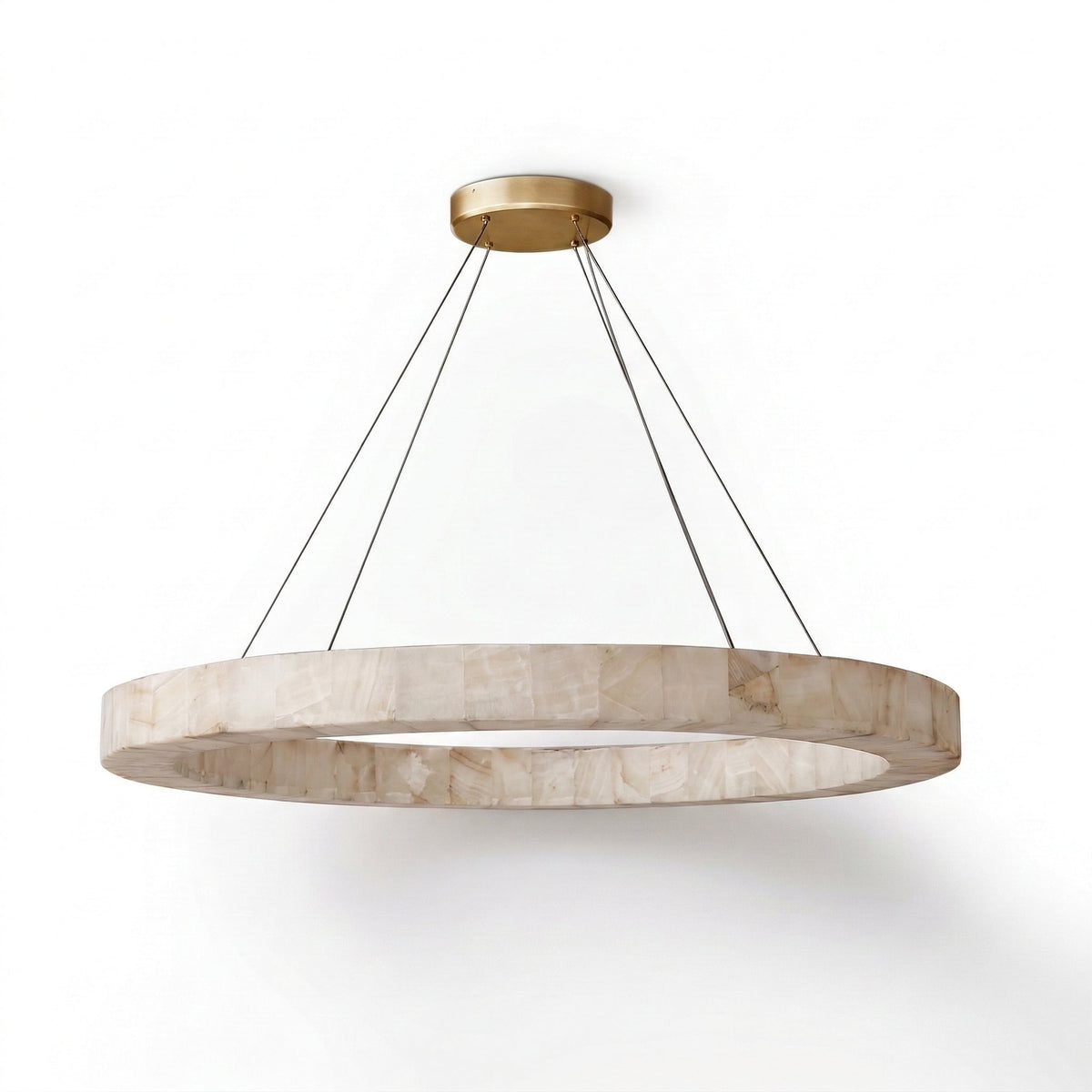 Alabaster Ring Chandelier for Dining Room | Single Spanish 40 to 150 Cm (15.7 59″) Casalola Lights Luxury Lamps