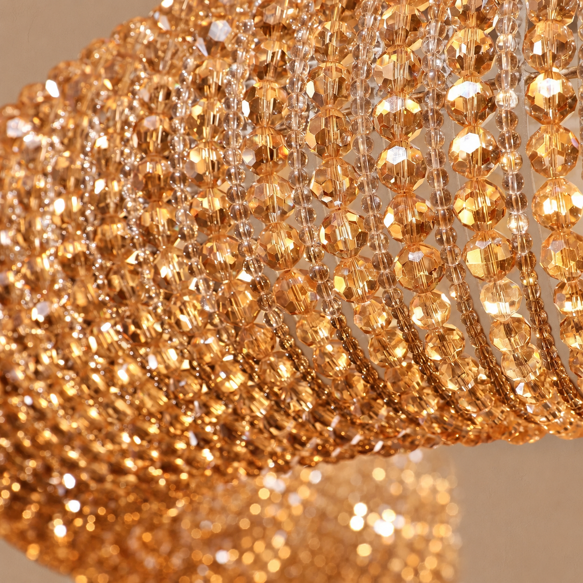 K9 Crystal Globe Pendant Amber | Faceted Sphere with no Harsh Glare Small or Extra Large Honey Glow Casalola Lights