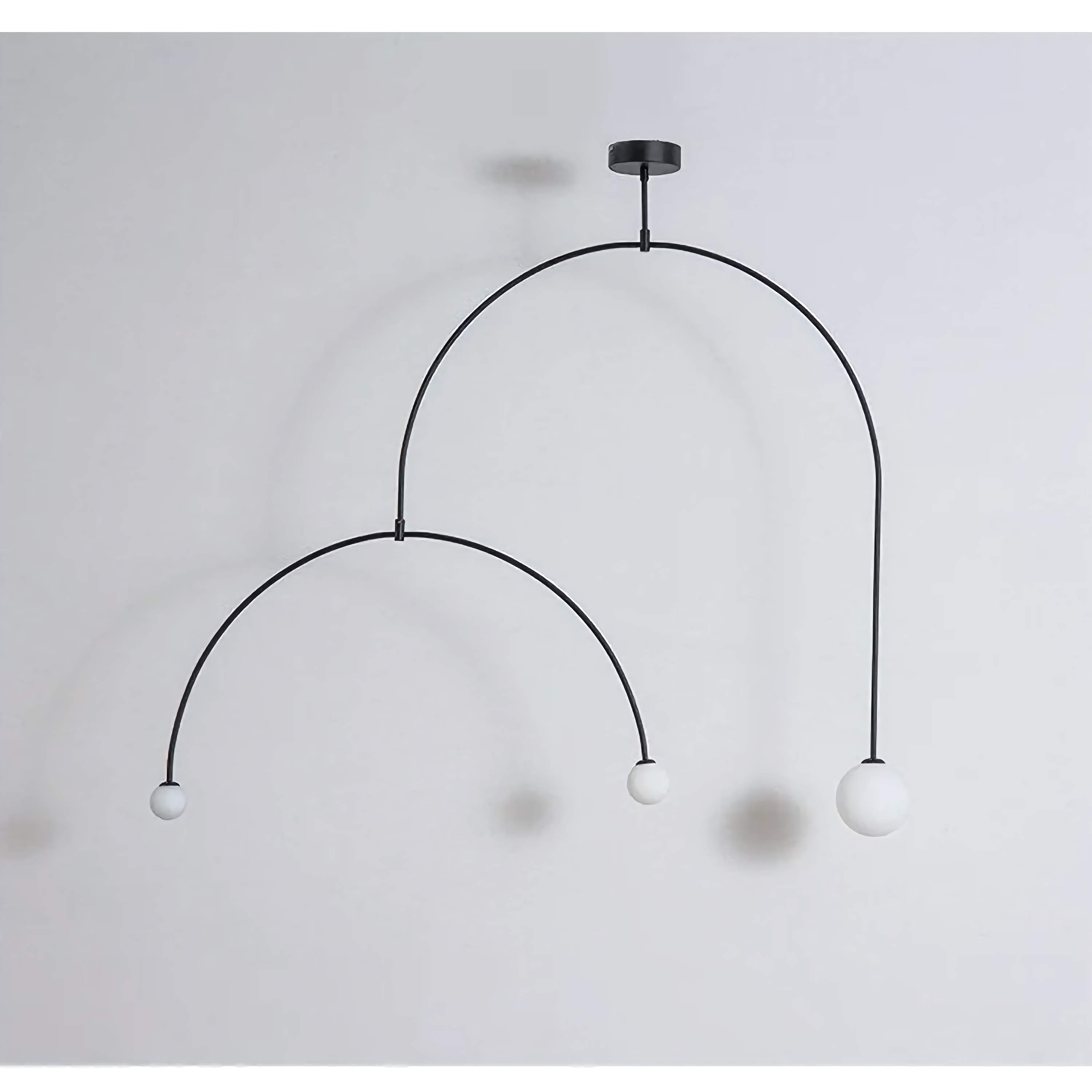 Black Arc Pendant Lights | Minimalist Curved Hanging Lamp or Gold Dining Table & Kitchen Island Casalolalights Luxury