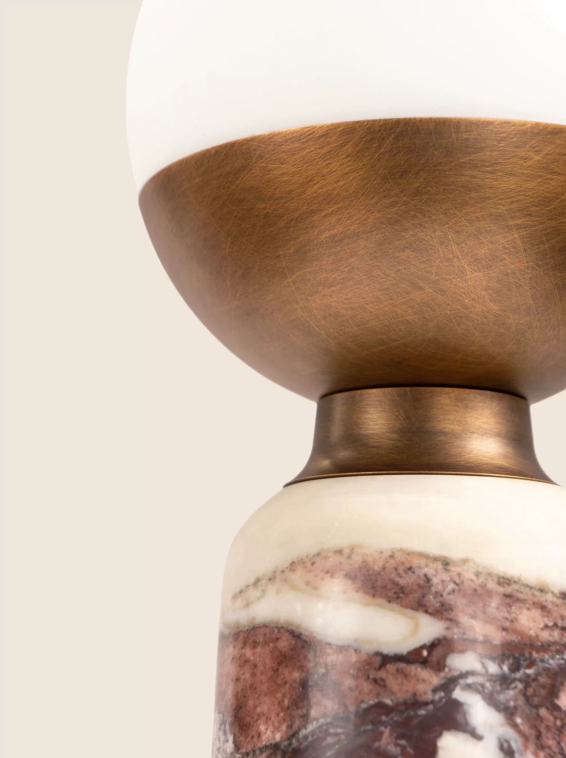 Art Deco Red Marble Lamp | Copper Table | Modern Desk for Console Living Room Casalolalights Luxury Lamps for Interior