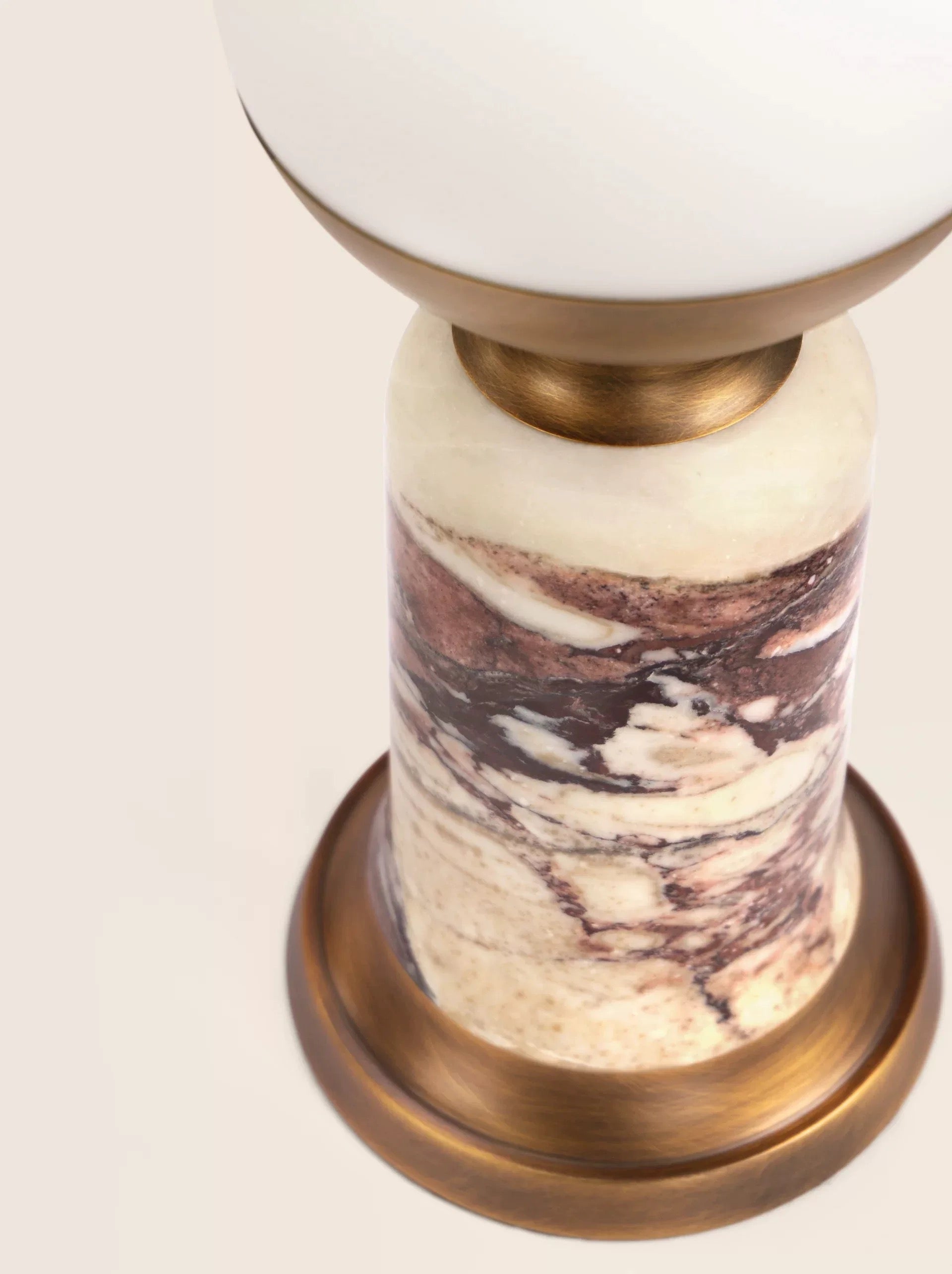 Art Deco Red Marble Lamp | Copper Table | Modern Desk for Console Living Room Casalolalights Luxury Lamps for Interior