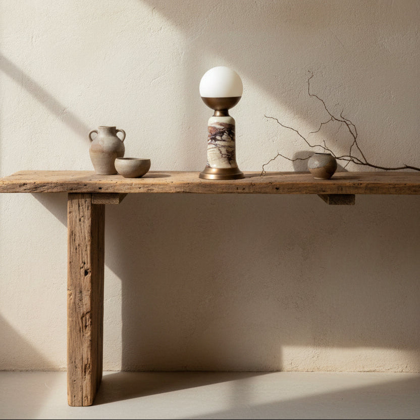 Art Deco Red Marble Lamp | Copper Table | Modern Desk for Console Living Room Casalolalights Luxury Lamps for Interior