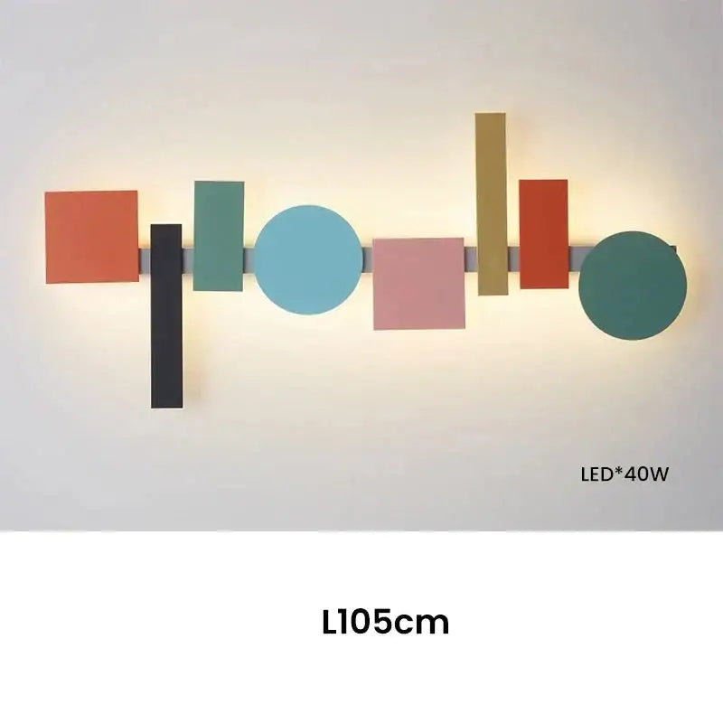 Modern Colorful Led Wall Lamp | Art Decor Lighting for Living Room Commercial - Sconces