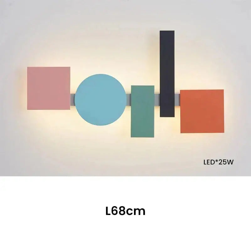 Modern Colorful Led Wall Lamp | Art Decor Lighting for Living Room Commercial - Sconces