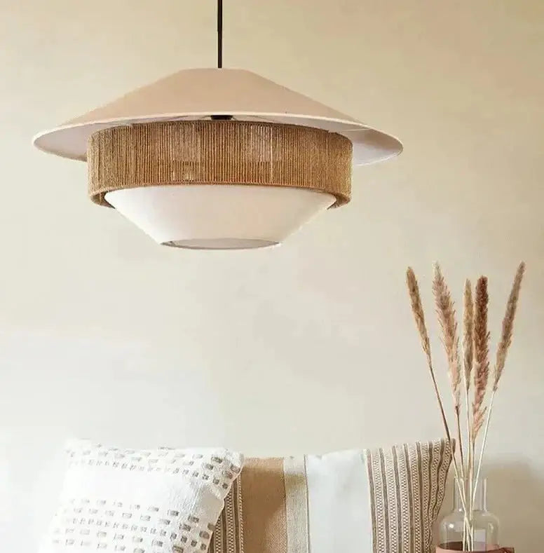 Artisanal Wicker Pendant Light | Luxury Hand-knitted Lamps | Lighting for Living Room and Bedrooms - Lamps