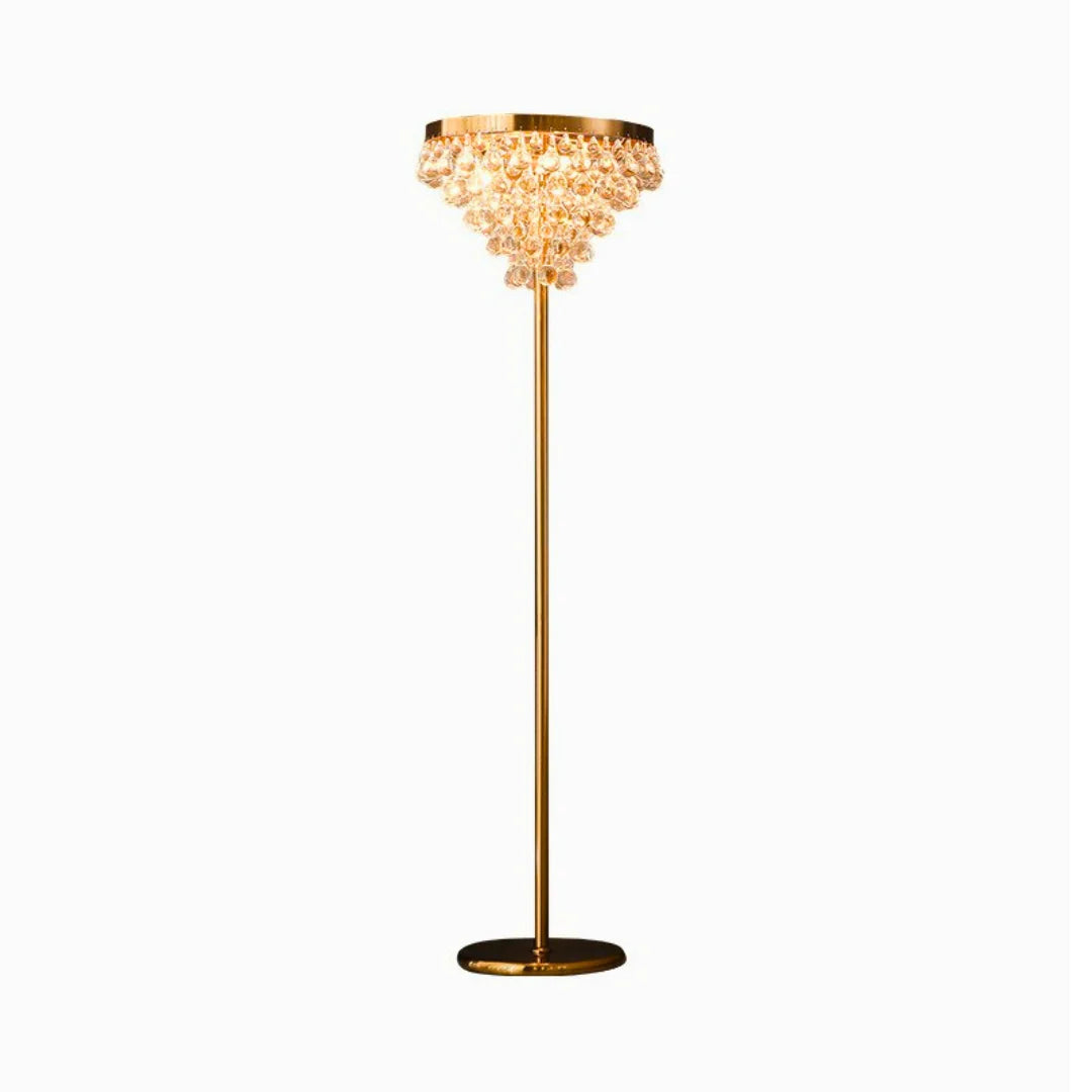 Luxury Floor Lamp | Crystal 4 Lights | Gold for Living Room | Casalola