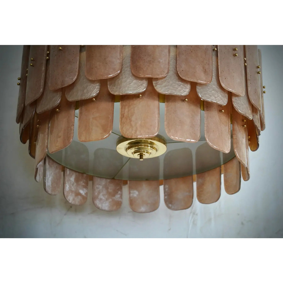 Vertical Glass & Brass Staircase Chandelier for Two-story Foyer | Long Drop Art Deco Entryway Casalolalights Luxury
