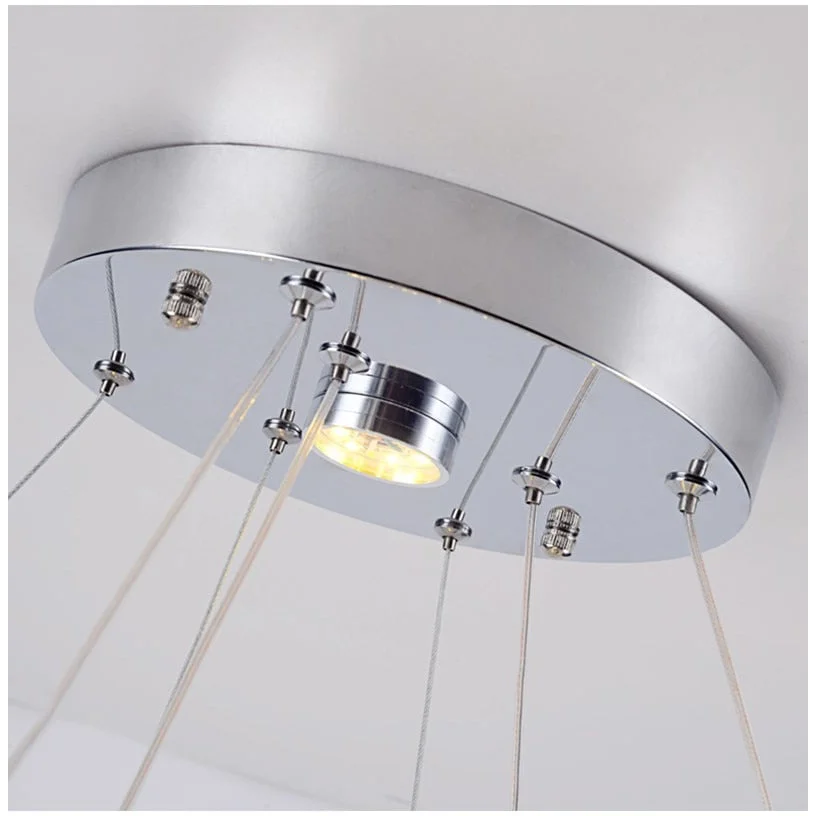 Silver Crystal Chandelier with Three Rings - Unparalleled Luxury for your Living Room Hotel