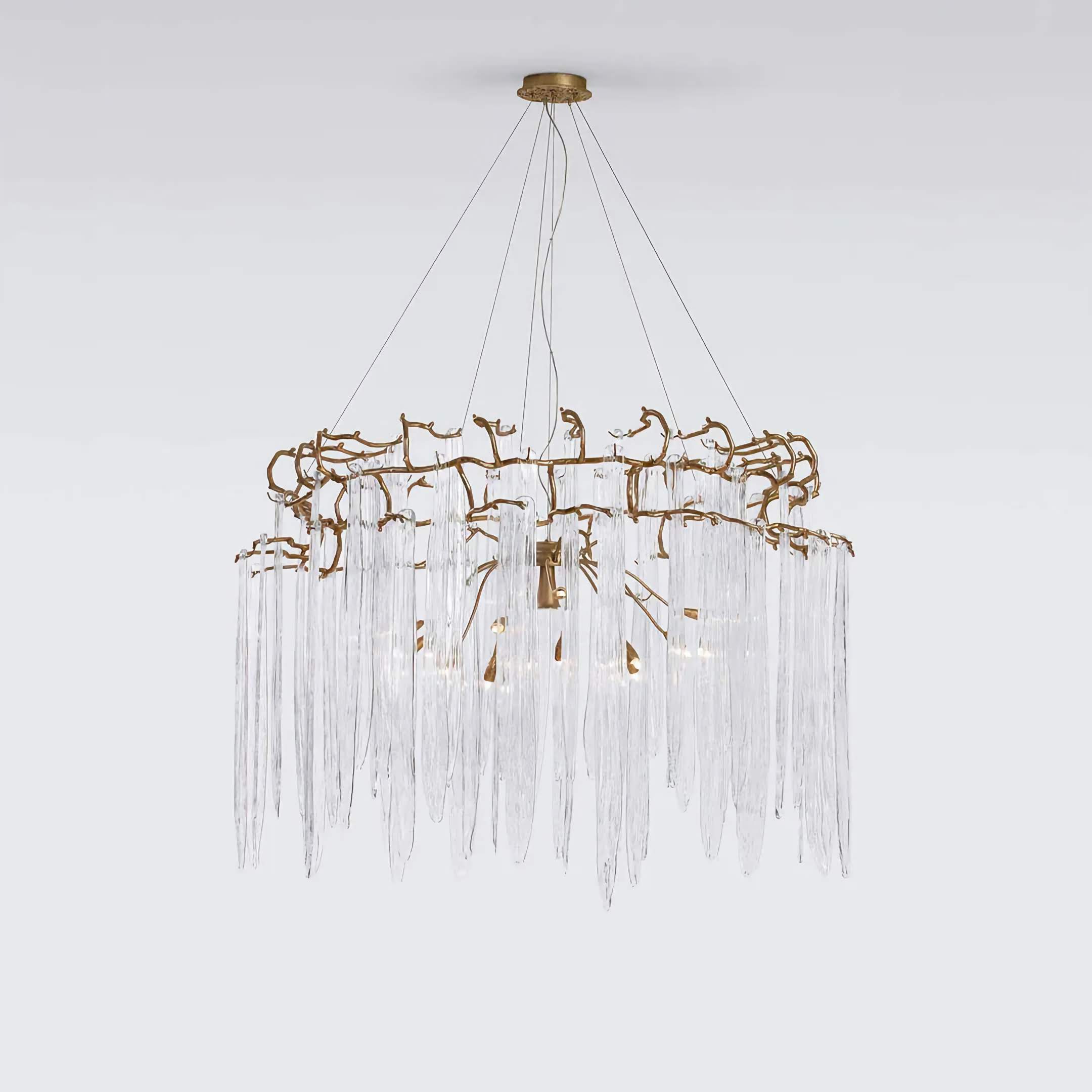 Clear Crystal Gold Chandelier for Dining Room Kitchen Living | Casalola