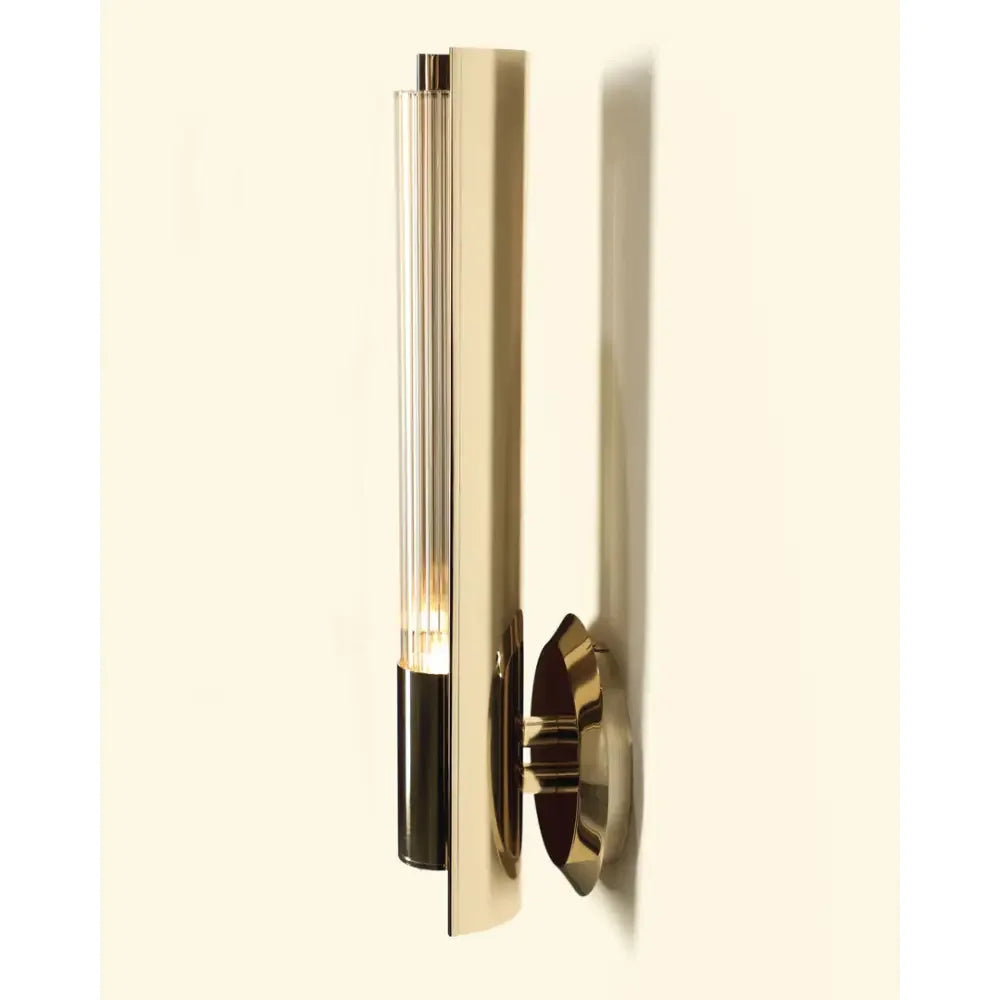 Baccara Crystal Wall Sconce – Polished Brass for Hallway & Bedroom - Sconces