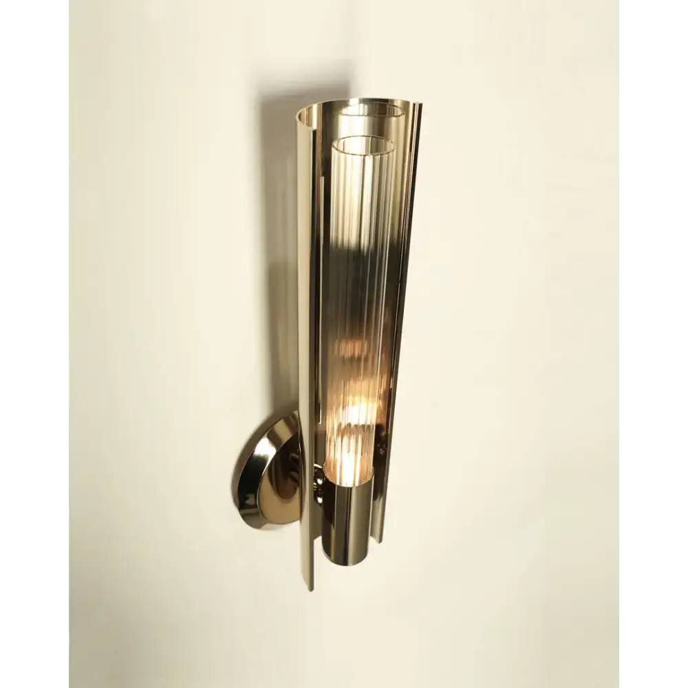 Baccara Crystal Wall Sconce – Polished Brass for Hallway & Bedroom - Sconces