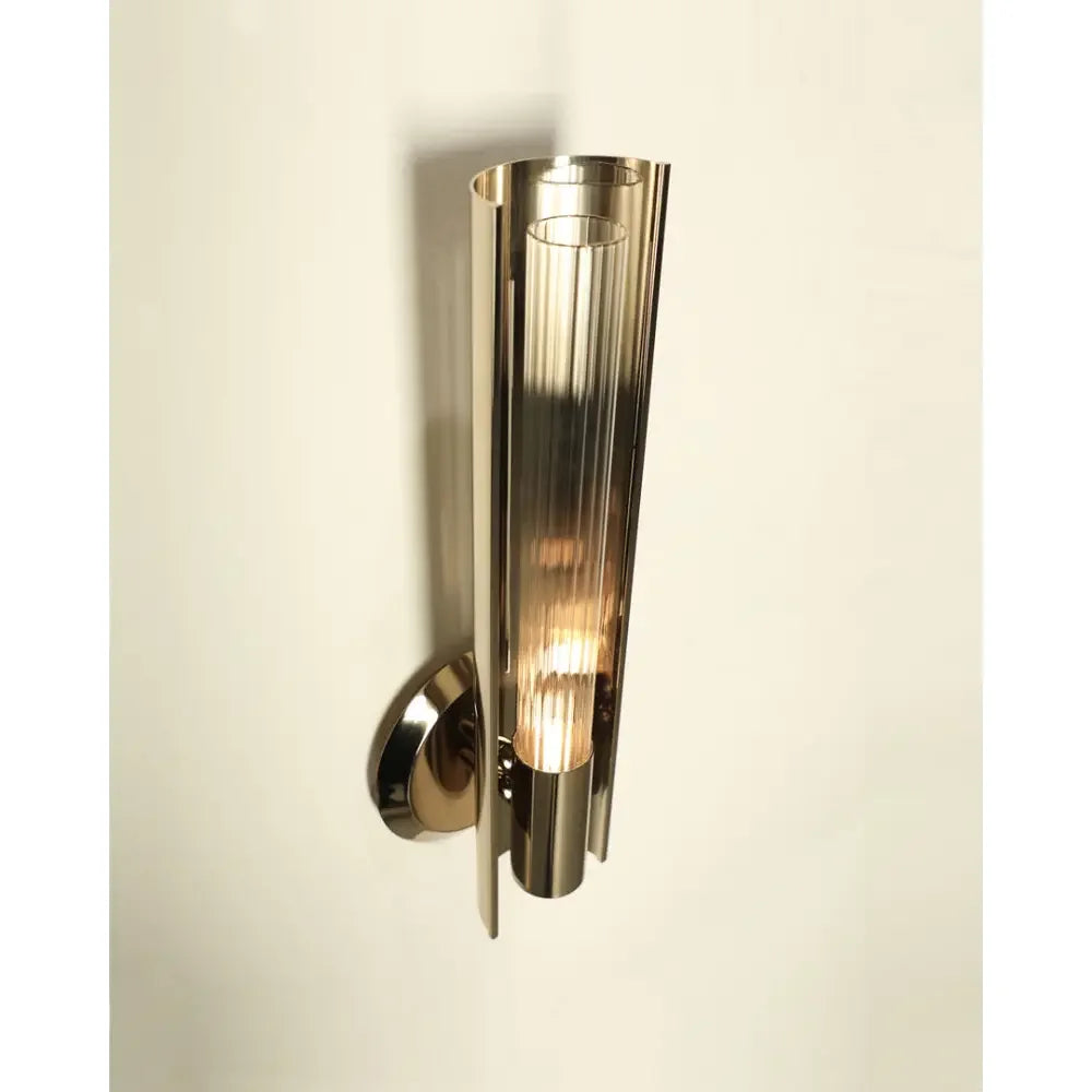 Baccara Crystal Wall Sconce – Polished Brass for Hallway & Bedroom - Sconces