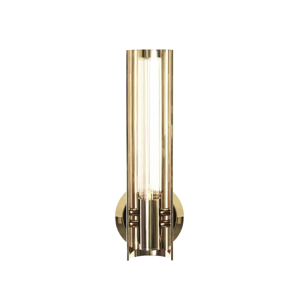 Baccara Crystal Wall Sconce – Polished Brass for Hallway & Bedroom - Sconces