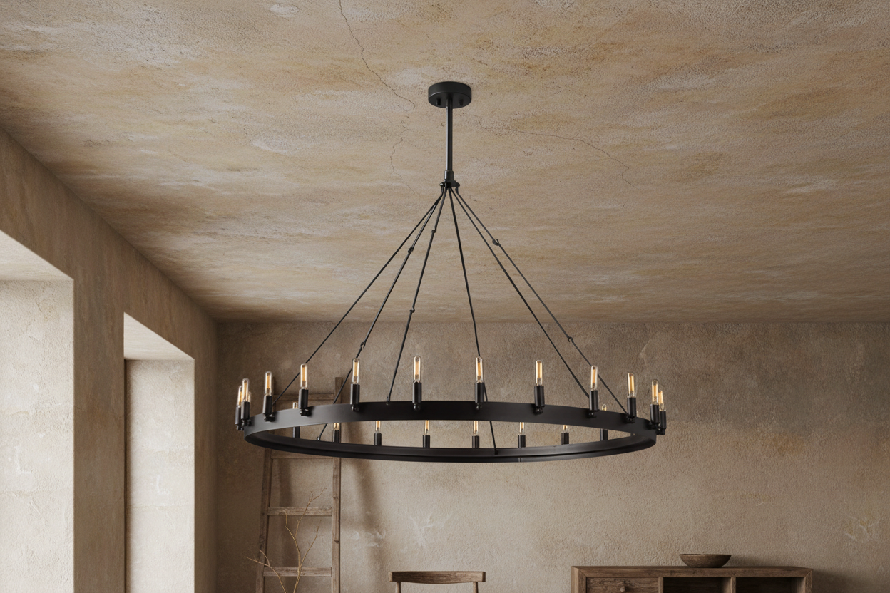 Camino Dining Room Chandelier Iron – Candle Ring Led Pendant Light Casalolalights Luxury Lamps for Interior Designers
