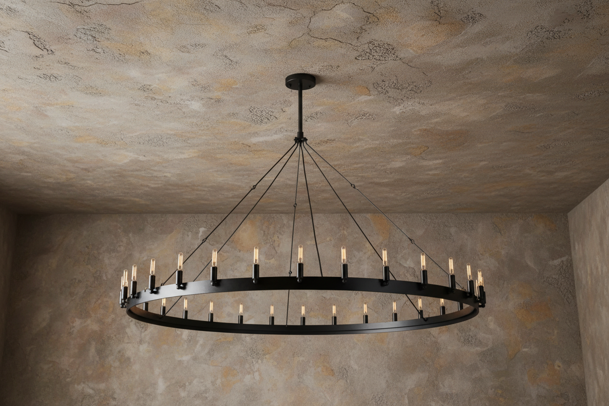 Camino Dining Room Chandelier Iron – Candle Ring Led Pendant Light Casalolalights Luxury Lamps for Interior Designers
