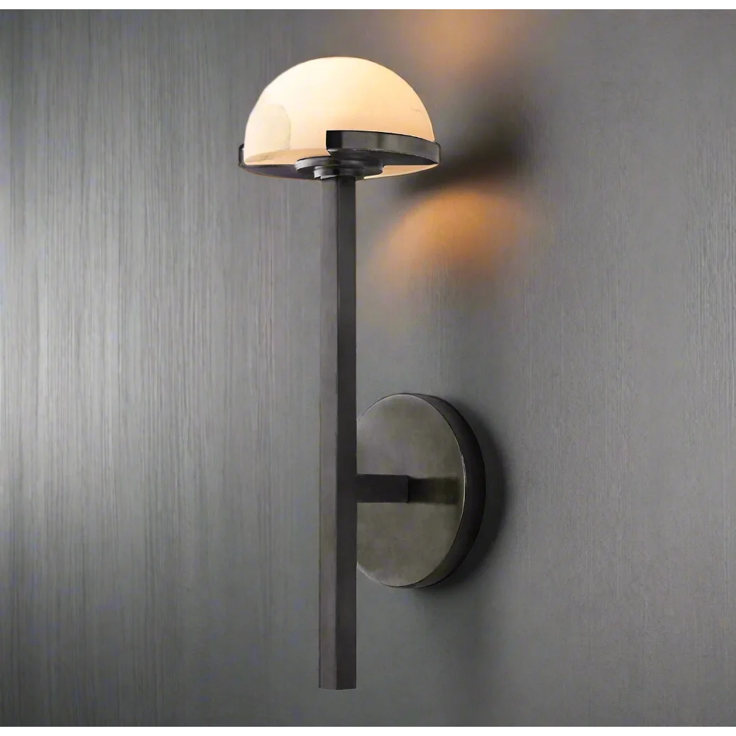 Brass and Alabaster Wall Sconce – Modern Light for Bedroom or Hallway Casalolalights Luxury Lamps Interior Designers