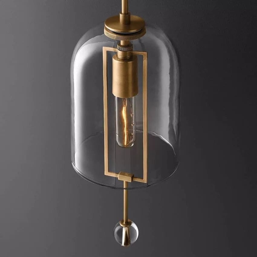 Brass and Glass Bell Vintage Wall Sconces | Mid-century Modern Black | Casalola Lights