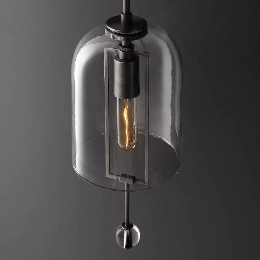 Brass and Glass Bell Vintage Wall Sconces | Mid-century Modern Black | Casalola Lights